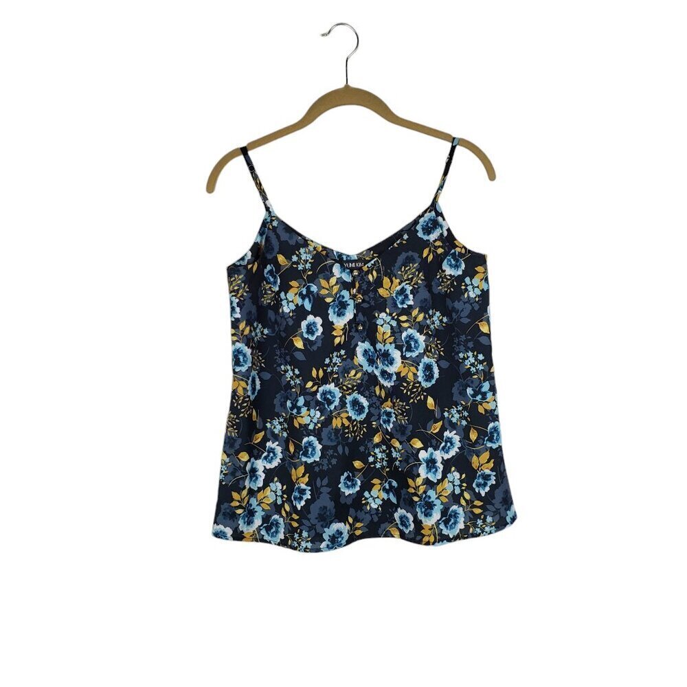 Yumi Kim Lena Tank Top in Dark Floral Black Blue Mustard YK-525 Size XS